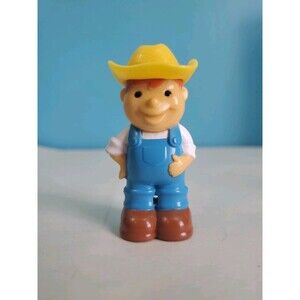 My First Tractor Boley Farmer Toy Replacment Figure Yellow Hat 2.5 Inch
